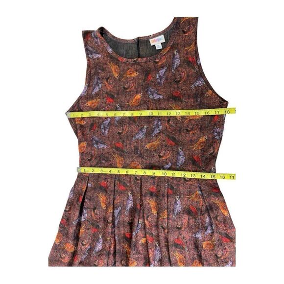 LuLaRoe Sleeveless Midi Dress Pockets‎ Birds Parakeet Sz XL - Picture 7 of 8